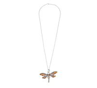 Artibetter Collana con Pietre Decorative Lunga Donna Ciondolo a Forma di Libellula in Lega Color Caffè Lavorazione Fine e Stile Raffinato, Regalo per Ogni Occasione