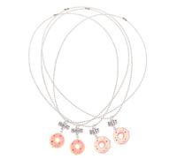 Artibetter Collane Amicizia per Bambine 2 Set Pendenti a Forma di Ciambella in Resina e Plastica, Collane Ragazza Skin Friendly come Regalo per Amiche
