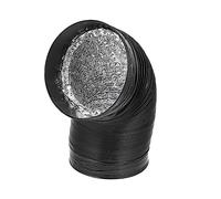 Artibetter Condotto in Foglio di Alluminio M Tubo Flessibile per Condotto di Scarico della Cucina Tubo Flessibile per Ventilazione Dellaria Tubo in Pvc Nero Costruzione a 3 Strati