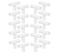 ARTIBETTER Connettori a T in Plastica da 11 Mm per Scarpiere Modulari, Giunti Rinforzati per Tubi di Armadi e Scaffalature, Set da 20 Pezzi per Organizzazione Casa e Cabine Armadio