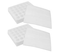 Artibetter Contenitore Bianco 2 Pezzi con Coperchio per Uova in Schiuma di Perla con Design a Griglia per Casa e Supermercato