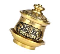 Artibetter Coppa delle Offerte Buddha in Rame Oro, Stile Retrò per Tempio