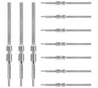 Artibetter Corone e Steli per Orologi Meccanici 10 Pezzi in Acciaio Argento, Kit Completo per Riparazione e Sostituzione, Adatto a Orologi da Polso e Collezione