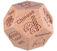 Artibetter Decisore Cena Cubetto Multilaterale in Legno per Coppie Romantiche Gioco per Scegliere Cosa Mangiare a Cena