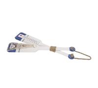 ARTIBETTER Decorazione Murale in Legno per Pagaie con Termometro Ornamento Nautico Rustico Mediterraneo per Pareti di Bar e Casa Pendente Decorativo in Legno per Ambienti Interni