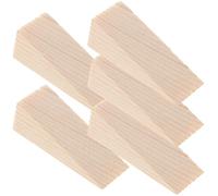 Artibetter Fermaporta in Legno Robusto 5 Pezzi Cunei Fermaporta Triangolari Fondo Antiscivolo Protezione Dita per Uso Domestico e Ufficio su Tutte Le Superfici