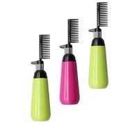 Artibetter Flacone Applicatore in Plastica 3 per Tintura per Chioma Pettine Lisciante Colore Casuale per Domestico e Professionale