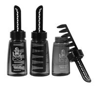 Artibetter Flacone Applicatore per Chioma 260ml in Plastica Nero 3 Pezzi, Riutilizzabile e Portatile per Gel Modellante e Styling Professionale