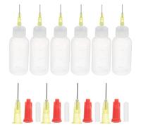 Artibetter Flaconi Applicatori di Colla da 10 Pezzi Punta Fine Sigillata, Bottiglie Comprimibili in Plastica per Lavori Artigianali di Precisione e Quilling, Dispenser Contagocce Portatile