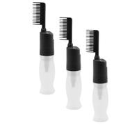 ARTIBETTER Flaconi Applicatori per Tintura Chioma 3 Pezzi Neri con Pettine Applicatore e Scala Graduata, Flaconi Dosatori Multiuso per Salone e Uso Domestico, Adatti per Oli, Shampoo