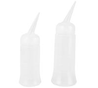 Artibetter Flaconi per Applicatore Shampoo Chioma 2 Pezzi 120ml e 260ml Bottiglie Plastico Beccuccio Angolato per Distribuzione Uniforme Colore Salone Parrucchiere