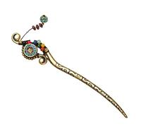 Artibetter Forcina per Chioma Stile Folk in Lega Oro Nappina Elegante e Leggera, Accessorio per Acconciature per Viaggi tra Minoranze Etniche
