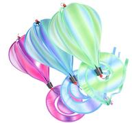 Artibetter Girandola a Forma di Mongolfiera 3 Pezzi Colorato Arcobaleno, Decorazione da Giardino da Appendere Che Ruota al Vento per Esterni