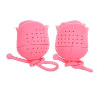Artibetter Infusore per Tè in Silicone a Forma di Fiore di Rosa Filtro per Tè Sfuso 2 Pezzi per Casa e Ufficio