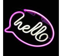 Artibetter Lampada Neon LED Decorativa Rosa e Bianca Insegna LED Atmosfera USB Batteria per Cameretta Bar e Feste Luce Notturna per Ambiente Accogliente e Party