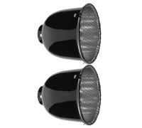 Artibetter Lampada Riscaldante Alogena per Rettili 55 Pollici Paralume in Alluminio e Protezione Antiscottatura Set 2 Pezzi per Gabbie e Terrari di Draghi Barbuti Tartarughe e Serpenti