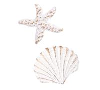 Artibetter Maniglia per Mobili in Ferro Massiccio 2 Pezzi Stile Oceano Pomello a Forma di Stella Marina e Conchiglia Maniglia per Cassetti e Armadi Interni Decorazione per Mobili e Casa