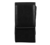 Artibetter Marsupio Porta Cellulare Uomo Doppio Scomparto in PU Nero | Pochette Porta Cellulare, Accesso Rapido AI Documenti, Design Leggero, per Viaggio, Festival e Cintura