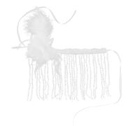 Artibetter Maschera Bianca con Decorazioni Brillanti e Nappine in Plastica per Donna, Design Punk e Misterioso, Vestibilità Comoda per Eventi e Danza del Ventre
