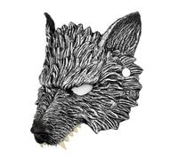 Artibetter Maschera da Lupo Mezza Faccia Taglia Unica per Cosplay e Halloween, Accessorio per Feste Mascherate e Giochi di Ruolo, Copertura Viso Realistica e Adulti