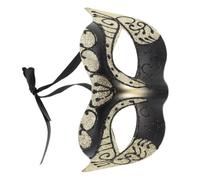 Artibetter Maschera Veneziana Vintage per Feste di Carnevale e Party, in Plastica Oro, Robusta e Leggera, Stile Natalizio Decorativo per Celebrazioni e Balli Mascherati