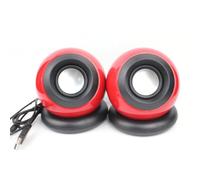 Artibetter Mini Altoparlanti per PC e TV con Controllo Volume Indipendente, Design Compatto in Plastica Rossa, Collegamento USB e Jack 3.5mm per Uso Domestico e Soggiorno Colore Casuale