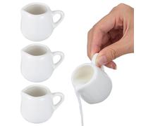 ARTIBETTER Mini Brocche per Latte e Sciroppo in Porcellana da 50Ml Manico Ergonomico e Beccuccio Antigoccia per Cucina e Ristorazione