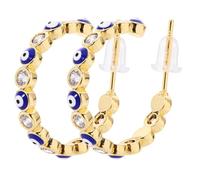 Artibetter Orecchini Evil Eye a Cerchio C Geometrici in Rame, Design Elegante e Confortevole per Donne, per Incontri e Riunioni di Famiglia