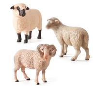 Artibetter Ornamento Creativo a Forma di Pecora Corno Curvo, Figura Animale Simulata, Decorazione per Casa e Scuola, Accessorio Fotografico Estetico, Set Giocattolo Educativo Resistente