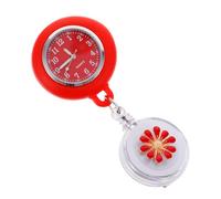 Artibetter Orologio Tasca Rosso da Lega Vetro da e in Clip Infermiera Pratico e Semplice da Utilizzare per Medici e Infermieri in Contesto Clinico