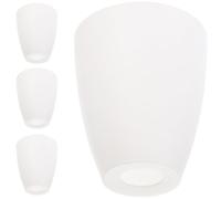 Artibetter Paralume a Testa Piatta in Plastica Bianco 30Mm Set da 4 Pezzi Coprilampada Decorativo per Lampade da Tavolo Terra e Parete Illuminazione Domestica e Alberghiera Facile da