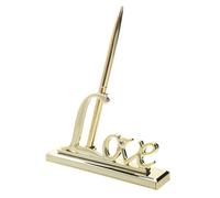 Artibetter Penna da Firmare in Metallo Argento per Matrimonio e Compleanno, Unica e Chic, Comoda per Scrivere Sul Libro degli Ospiti, Design Romantico Lettere Inglesi