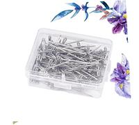 Artibetter Perni a T in Acciaio Inossidabile 100 Pezzi 53mm per Parrucca Spilli da Sarto Kit Multiuso con Custodia Portatile per Styling Chioma e Lavori Artigianali