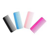 ARTIBETTER Pettine Denti Larghi per Styling dei Chioma in Plastica Resistentel Calore 6.10X2.36 Pollici, Set da 4 Pezzi per Uso Professionale in Salone e Casa Colore Casuale