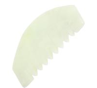 Artibetter Pettine Massaggio in Jade Bianco per Corpo e Testa, Strumento Anti-statico per Rilassamento Muscolare dei Chioma, per Massaggi e Raschiatura