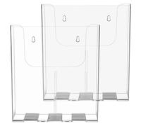 Artibetter Porta Documenti Multiuso in Acrilico Trasparente 2 Pezzi da Muro Resistente alla Deformazione Design Elegante e Pratico per Hotel ed Esposizioni