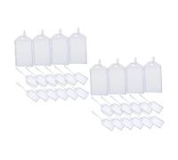 ARTIBETTER Porta Etichette Resistente 20 Pezzi per Bagagli Trasparente in Pvc con Cordino, Facile da Attaccare e Visibile per Viaggi di Lavoro e Crociere per Valigie e Zaini