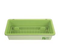 Artibetter Porta Posate da Cucina con Coperchio Traslucido in Fibra di Bambù e Pp, Organizer Biodegradabile con Fori di Drenaggio per Uso Domestico