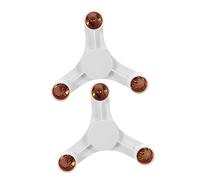 Artibetter Portalampada E27 a 3 Teste Bianco, Presa di Conversione Luce per Uso Domestico, Resistente al Calore, Adatto per LED e Lampade a Risparmio Energetico, Confezione da 2 Pezzi,