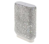 Artibetter Portapillole Giornaliero con Strass Bianco, 6 Scomparti Organizzati per Pillole Mattina, Pranzo e Notte, Design Compatto in Plastica per Casa e Viaggio