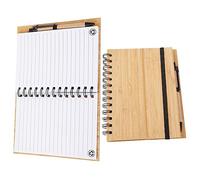 Artibetter Quaderni Spirale con Copertina Bamboo Taccuino Portatile per Agenda Accademica e Lavoro Blocco Note per Studenti e Ufficio
