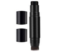 ARTIBETTER Riempimento Barba Professionale Nero Pennello 2 in 1, Modellatore Pratico e Portatile in Plastico e Fibra Artificiale per Definire e Infoltire la Barba