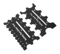 Artibetter Righello di Misurazione Occhi di Sicurezza 2 Pezzi in Plastica Resistente per Creazione Bambole e Peluche Strumento Artigianale Leggero per Uncinetto e Posizionamento Occhi