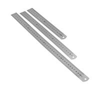 Artibetter Righello in Acciaio Inossidabile 3 Pezzi Righello Doppia Scala 20/30/40 Cm Resistente per Ingegneria e Scuola