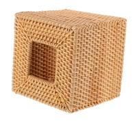 ARTIBETTER Scatola Portafazzoletti in Rattan Naturale Porta Salviette Quadrato Compatto e Resistente per Tavolo Soggiorno e Bagno Dispenser Pratico per Fazzoletti Standard