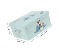 Artibetter Scatola Portaoggetti in Metallo con Chiave e Coperchio Organizer da Tavolo Compatto e Resistente per Gioielli Monete e Articoli Vari Contenitore Vintage con Sigillatura Sicura