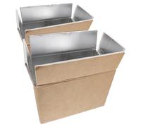 Artibetter Scatole per Imballaggio Termico 2 Pezzi Isolamento in Cartone Ondulato e Rivestimento in Foglio di Alluminio Scatole Refrigerate Riutilizzabili per Spedizione Alimenti a