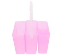 Artibetter Secchio Lavapennelli Quadrato in Plastica Rosa Design 3-in-1, Manico Integrato e Componenti Smontabili, Salvaspazio e Facile da Trasportare per Lezioni d'Arte