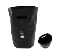 Artibetter Secchio Pieghevole da Campeggio 15l, Contenitore Portatile Nero | PVC e Tessuto a Rete, Manici Presa Comoda, Si Appiattisce, per Casa, Ghiaccio, Pesca Sul Ghiaccio