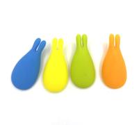 Artibetter Segnabicchieri Marcatori Riutilizzabili Antiscivolo a Forma di Coniglio Set 3 Pezzi in Silicone Colore Casuale per Calici di Vino Rosso, per Feste e Cena